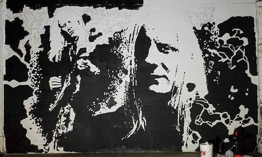 Johnny Winter Mural
